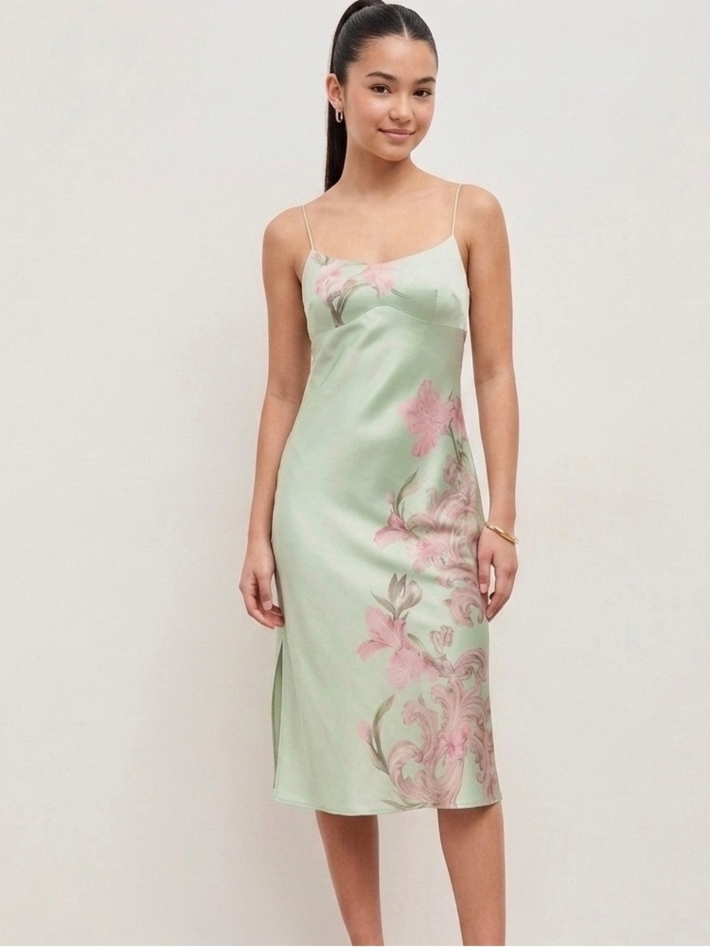 Cider Floral satin backless midi-dress NWT - Picture 10 of 10